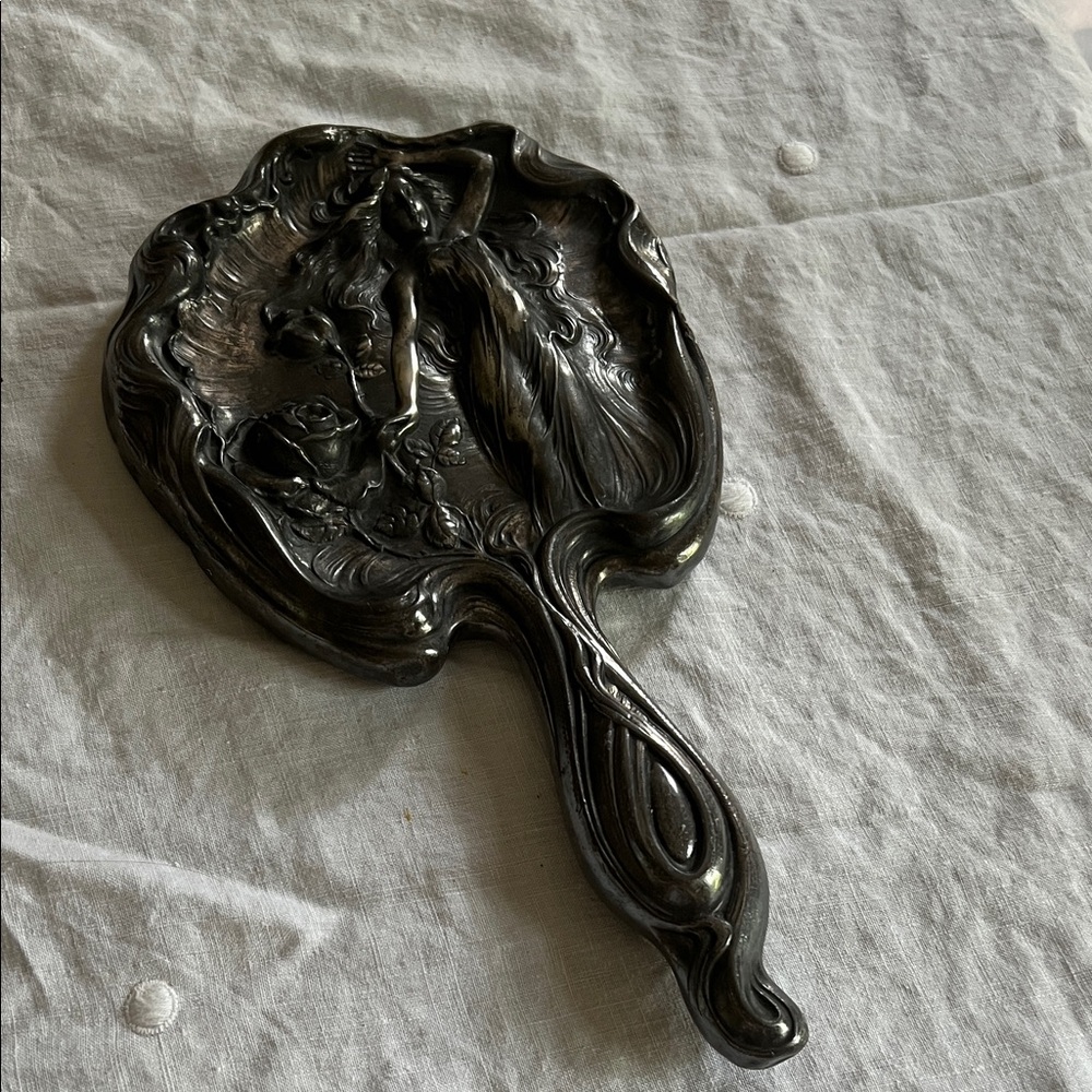 Derby Silver Co. Antique Hand Mirror. Marked.